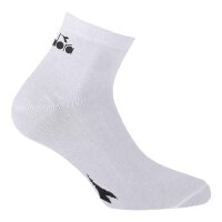 Diadora Unisex Socken - 3er Pack, Quarter, Logo Weiß 39-42