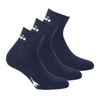 Diadora Unisex Socks - 3 Pack, Quarter, Logo Dark blue 35-38