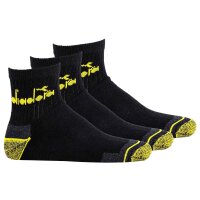 Diadora Mens Socks - 3-Pack, Quarter, Logo
