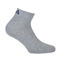 FILA Quarter Socks Unisex, 3 pairs - Short socks, Sport, Logo Waistband, uni, 35-46 Grey Mix 43-46 (9-11 UK)