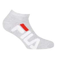 FILA Unisex, 2 Paar Socken - Invisible Sneakers, Logo, einfarbig Grau 35-38