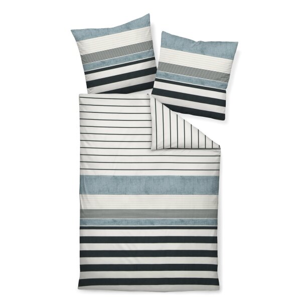 Janine Bed Linen 2 Pieces - Davos, fine Fibre, Cotton, Strips