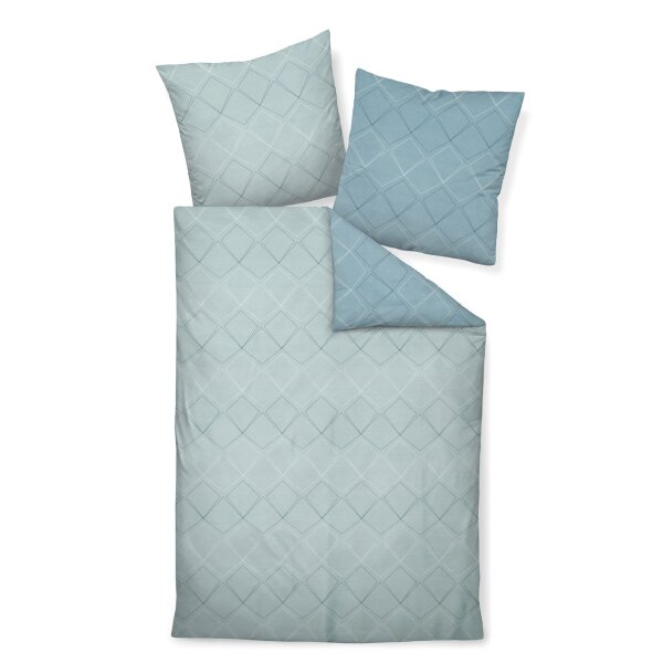 Janine Bed Linen 2 Pieces - Maco Satin, mercerized Cotton, Silk Finish, Diamonds