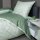 Janine Bed Linen 2 Pieces - Maco Satin, mercerized Cotton, Silk Finish, Diamonds Green 135x200cm