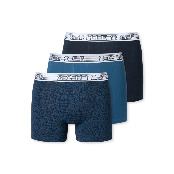 SCHIESSER Jungen Shorts im Pack - Serie "95/5", Vorteilspack, Unterhose, Organic Cotton Blau 140 3er Pack (1x3P)