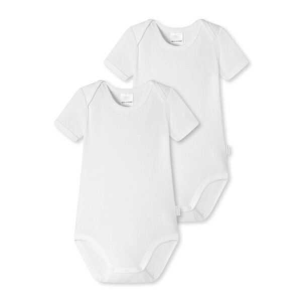 SCHIESSER Baby Bodysuit 2-Pack - Unisex, Short Sleeve, Cotton