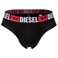 DIESEL Mens Briefs, 3-Pack - UMBR-ANDRETHREEPACK, Briefs, Cotton Stretch, plain Black/Grey/Red M (Medium)