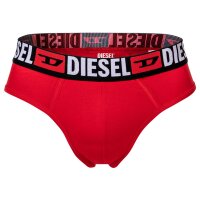 DIESEL Mens Briefs, 3-Pack - UMBR-ANDRETHREEPACK, Briefs, Cotton Stretch, plain Black/Grey/Red L (Large)
