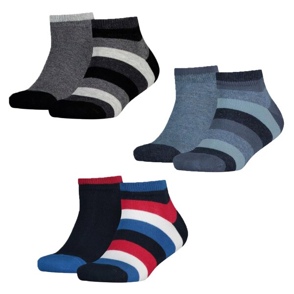 TOMMY HILFIGER Kinder Quarter-Socken  - Basic Stripe, Vorteilspack, Streifen, 23-42