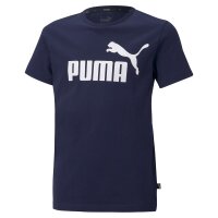 PUMA Boys T-Shirt - Cotton, Solid Color, Logo Print, Round Neck