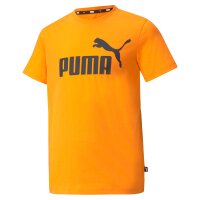 PUMA Boys T-Shirt - Cotton, Solid Color, Logo Print, Round Neck