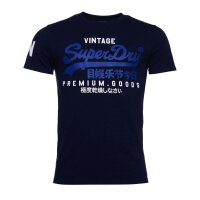 Superdry Herren T-Shirt - VL NS TEE 220, Vintage Logo-Print, Rundhals, einfarbig