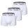 Diadora Mens Boxer Shorts, Pack of 3 - Boxers, Logo, Cotton Stretch, unicoloured