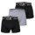 Diadora Mens Boxer Shorts, Pack of 3 - Boxers, Logo, Cotton Stretch, unicoloured