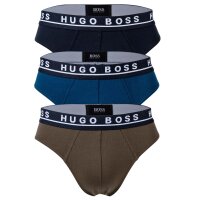 HUGO BOSS Herren Slips, 3er Pack - Briefs, Logobund, Cotton Stretch