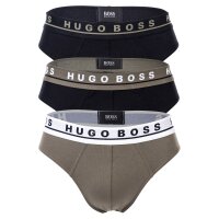 HUGO BOSS Mens Briefs, Pack of 3 - Slips, Logo Waistband, Cotton Stretch