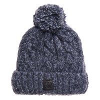 Superdry Ladies Beanie - TWEED CABLE BEANIE, knitted cap,...