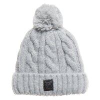 Superdry Ladies Beanie - TWEED CABLE BEANIE, knitted cap, one size, solid color
