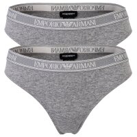 EMPORIO ARMANI Damen Brazilian Briefs, 2er Pack - Slips, Stretch Cotton, einfarbig