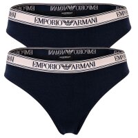 EMPORIO ARMANI Damen Brazilian Briefs, 2er Pack - Slips, Stretch Cotton, einfarbig