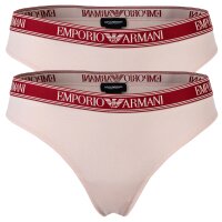 EMPORIO ARMANI Damen Brazilian Briefs, 2er Pack - Slips, Stretch Cotton, einfarbig