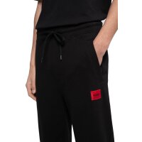 HUGO Herren Hose lang - Doak212, Jogginghose, Logo, Baumwolle Schwarz S