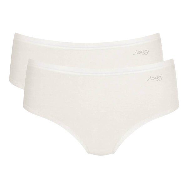 Sloggi Ladies Brief Midi - Zero One, 2-pack, microfiber, solid color White XL (X-Large)