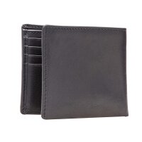 Strellson Mens Wallet, genuine Leather - Blackwall Billfold H8 1, 10x12x3cm (HxWxD) Black