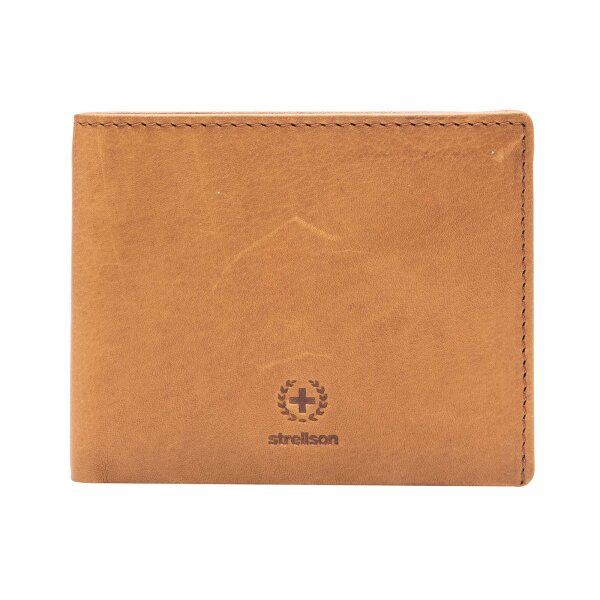 Strellson Mens Wallet, genuine Leather - Blackwall Billfold H7, 9,5x12,5x3cm (HxWxD)