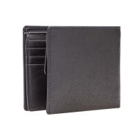 Strellson Mens Wallet, genuine Leather - Blackwall Billfold H7, 9,5x12,5x3cm (HxWxD) Black