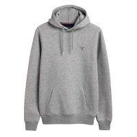 GANT Herren Sweat-Hoodie - Kapuzen-Pullover, Loopback, Baumwoll-Mix, Logo Grau XS