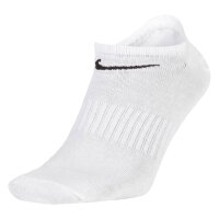 NIKE Unisex 3er Pack Sneaker Sportsocken - Everyday, Lightweight No Show, einfarbig Weiß 34-38
