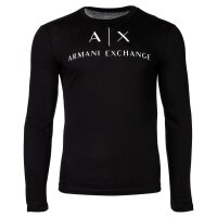 A|X ARMANI EXCHANGE Mens Long Sleeve - Long Sleeve, Round Neck, Logo, Cotton