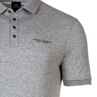 A|X ARMANI EXCHANGE Mens Polo Shirt - Lettering, Slim fit, Cotton Stretch Grey M (Medium)