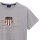 GANT Mens T-Shirt - D2. ARCHIVE SHIELD, round neck, short sleeve, cotton, print Grey S (Small)