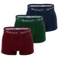 GANT Mens Boxer Shorts, 3-Pack - Trunks, Retro Pants, Cotton Stretch