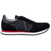 A|X ARMANI EXCHANGE Mens Sneaker Low - Laced Shoe, Retro, Logo, 41-46 Full Black EU 41 (UK 7)