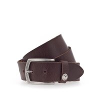 MUSTANG Mens Belt - genuine Leather Belt, Metal Buckle, Logo