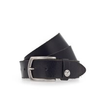 MUSTANG Mens Belt - genuine Leather Belt, Metal Buckle, Logo