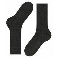 FALKE Herren Socken - Family SO, Allrounder Strümpfe, Uni, Baumwollmischung Anthrazit 43-46