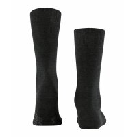 FALKE Mens socks - Family SO, all-rounder socks, plain, cotton blend Anthracite 43-46 (UK 9-11)