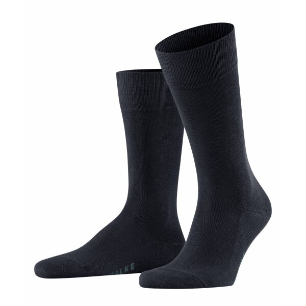 FALKE Herren Socken - Family SO, Allrounder Strümpfe, Uni, Baumwollmischung Dark Navy 47-50