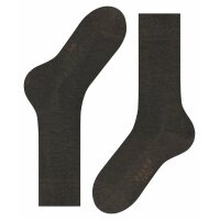 FALKE Mens socks - Family SO, all-rounder socks, plain, cotton blend dark brown 39-42 (UK 6-8)