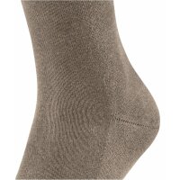 FALKE Mens socks - Family SO, all-rounder socks, plain, cotton blend Nut Melange 43-46 (UK 9-11)