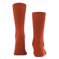 FALKE Mens socks - Family SO, all-rounder socks, plain, cotton blend Orange-Red 43-46 (UK 9-11)