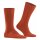 FALKE Mens socks - Family SO, all-rounder socks, plain, cotton blend Orange-Red 43-46 (UK 9-11)