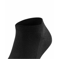 FALKE Herren Socken - Family Sneaker, Anti-Slip-System, Baumwollmischung, Uni Schwarz 39-42