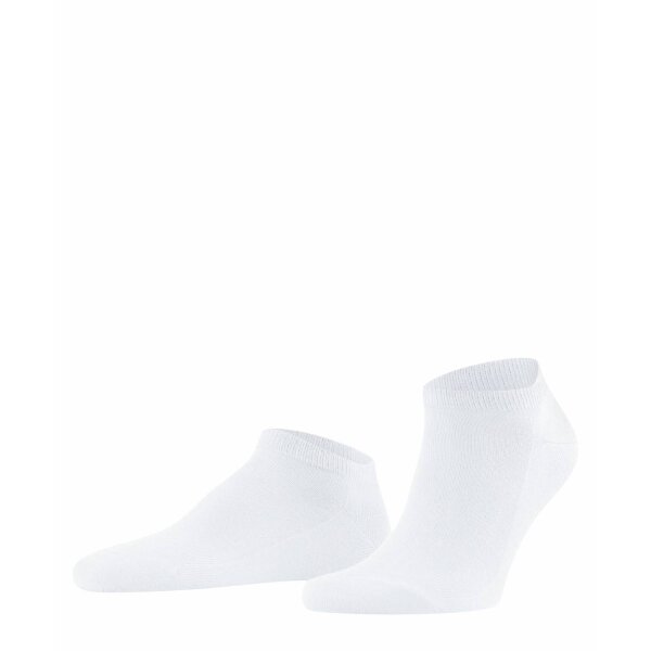 FALKE Herren Socken - Family Sneaker, Anti-Slip-System, Baumwollmischung, Uni Weiß 47-50