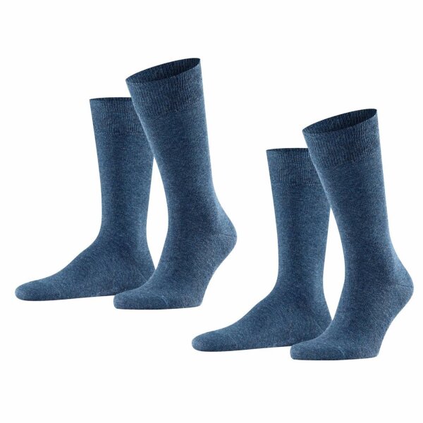 FALKE mens socks Swing 2-pack - mens, stockings, twopack, plain, 39-46 Navy 39-42 (UK 5-8.5)