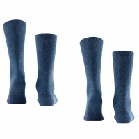 FALKE mens socks Swing 2-pack - mens, stockings, twopack, plain, 39-46 Navy 39-42 (UK 5-8.5)